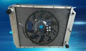 FOR Volvo 240/242/244/245/264/265/740/745/760/780/940/DL/ GLE Radiator+FAN MT - Picture 1 of 7
