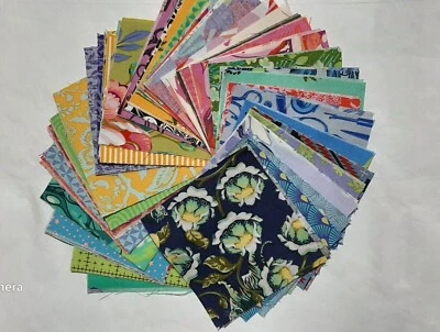 OOP / HTF Tula Pink Fabric Scraps Pack for Crumb / Scrappy Quilting 100% Cotton - Image 1 of 4