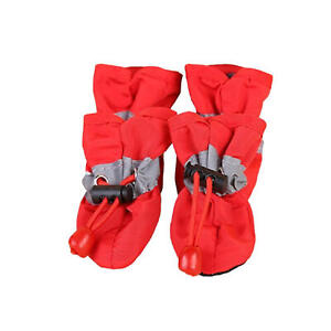 Waterproof Dog Pet Shoes 4 PCS Rain Boots Paw Protectors Adjustable Drawstring