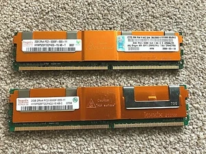 2 X HYNIX 2GB 2Rx4 PC2-5300F-555-11 MEMORY MODULE SERVER ECC RAM. NEW - Picture 1 of 1