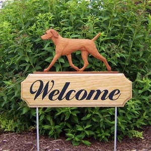Vizsla Wood Welcome Outdoor Sign - Picture 1 of 1