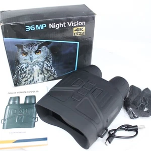 36MP 4K Night Vision Goggles UHD Tactical Large Screen Binoculars Black HUNTING - Picture 1 of 13