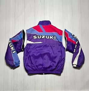 Rare Vintage 80s Suzuki Removable Sleeves Nylon Jacket Italy - Picture 1 of 24