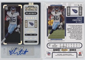 2022 Panini Contenders Playoff Ticket /99 Julius Chestnut #274 Rookie Auto RC