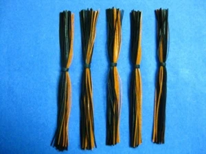 5 nero/arancione #5-9168 gonna silicone materiale di ricambio linguette esca spinner maschera - Foto 1 di 1