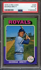 1975 O-PEE-CHEE 228 GEORGE BRETT PSA VG-EX 4  - Bild 1 von 1
