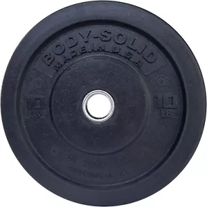 Body-Solid Rubber Coated Olympic Weight Plate with Anti-Slip Grip, 10lb - Picture 1 of 4