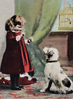 JACK RUSSELL TERRIER CHARMING DOG GREETINGS NOTE CARD DOG AND GIRL IN RED DRESS