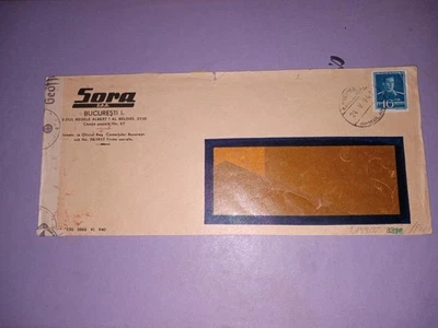 RUMANIA SEGUNDA GUERRA MUNDIAL CUBIERTA COMERCIAL 1941 A FRANCIA NAZI CINTA CENSORA GEOABIERTA Foto 1 de 4