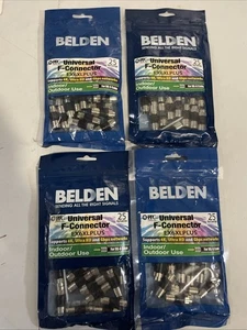 4-Packs (100) Belden PPC EX6XLPLUS RG6 COAX Coaxial Cable Compression Connector - Picture 1 of 2