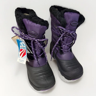 New Khombu  BG1263  Waterproof Kristal Purple Girl Boots Faux Fur US Sz 1 Medium - Image 1 of 4