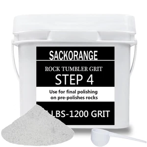 5 Pfund Step 4 Rock Tumbler Körnung - Politur 1200er Körnung Fein Aluminiumoxid Becher Medium - Bild 1 von 12