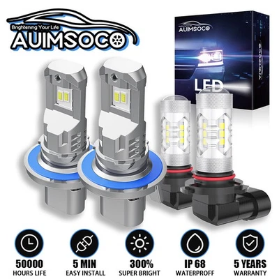 For Ford Explorer Sport Trac 2007-2010 6000K LED Headlight Fog Light Bulbs Kit - Imagem 1 de 4
