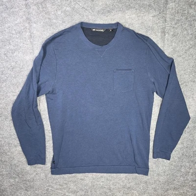 Travis Mathew Mens Large Blue Long Sleeve Pullover Pocket Casual - Image 1 of 4