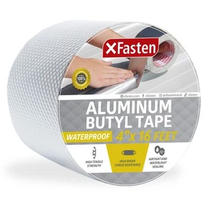 Super Waterproof Aluminum Butyl Tape, 4-Inch x 16-Foot, Aluminum Foil Tape wi... - Picture 1 of 7