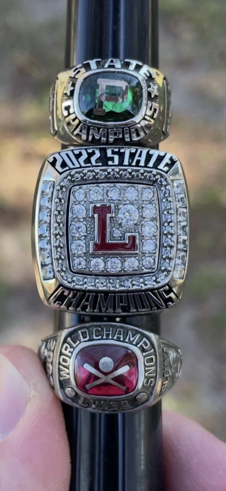 3 Girls High School Track & Softball State Champions Championship Ring Lot - Image 1 of 1
