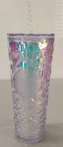 Starbucks Prism Diamond Iridescent Unicorn Clear Cold Cup 24 oz Venti New - Bild 1 von 7