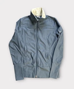 Vintage Nike Jacket Womens Small Gray Full Zip Swoosh Training Gym Fit DRY - Picture 1 of 8