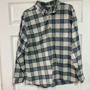 Eddie Bauer Relaxed Fit Men’s Plaid Flannel Shirt Button Down Size XL Cotton - Picture 1 of 7