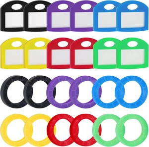 12 PZS Fundas Llaves Redondas y 12 Etiquetas con Ventana y Papel para Escribir - Bild 1 von 12