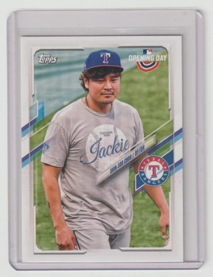 SHIN-SOO CHOO 2021 Topps Opening Day IMAGE VARIATION #34 SSP Super Short Print - Image 1 of 2