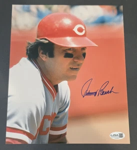 JOHNNY BENCH Signed 8x10 Photo-HALL OF FAME-CINCINNATI REDS-JSA - Picture 1 of 5