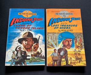 Vintage 1984 INDIANA JONES Find Your Fate Books #1/#2 1st Editions UNREAD! - Bild 1 von 9