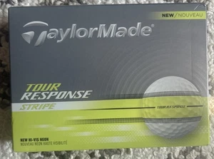 NEW TaylorMade 2025 Tour Response Stripe Golf Balls - Neon Yellow - Dozen - Picture 1 of 3