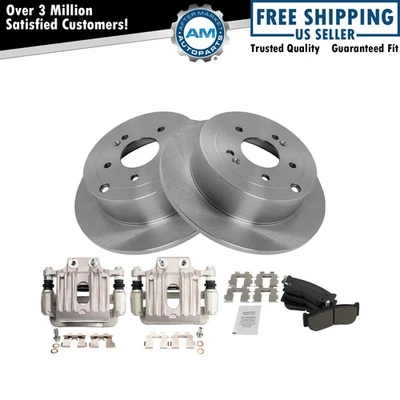 Rear Brake Calipers Ceramic Pads & Rotors Fits 2007-2009 Hyundai Santa Fe - Image 1 of 4