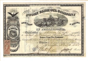 PENNSYLVANIA 1865 Story Farm Oil Company of Pennsylvania Stock Certificate - Picture 1 of 2