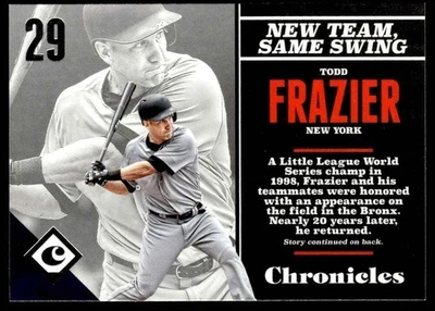 2017 Panini Chronicles Todd Frazier New York Yankees #58 - Image 1 of 2