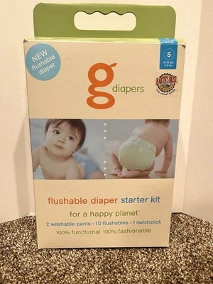 Earths Best G Diapers Flushable Diaper Starter Kit Small-2 Diapers & 10 Inserts - Image 1 of 4