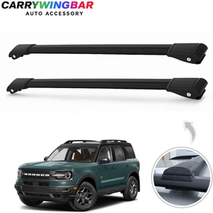 Ford Bronco Sport 2021-2025 Roof Rack Cross Bars Luggage Carrier Black Alu Pair - Picture 1 of 16