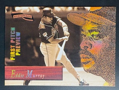 Tarjeta de vista previa rara de primer lanzamiento de Eddie Murray HOF 1996 Pinnacle Aficionado #28 Foto 1 de 2