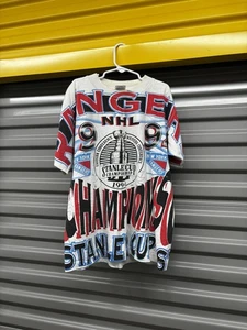 Camiseta De Colección Años 90 NFL New York Rangers Magic Johnson Equipo Aop Niños Talla M - Imagen 1 de 7