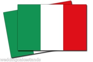 CALCOMANÍAS DE VINILO BANDERA ITALIANA Italia 3 pulgadas paquete de 4 pegatinas - Imagen 1 de 1
