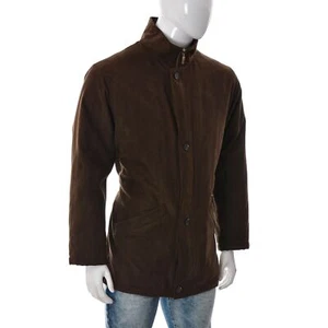 Bugatti Mens Full Zip/Button Front Jacket Short Coat Size 48 Brown Genuine - Picture 1 of 6