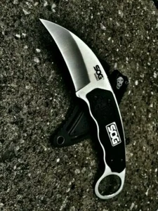 SOG Gambit Sheepsfoot Satin Folding Knife GB1001-CP - Picture 1 of 6