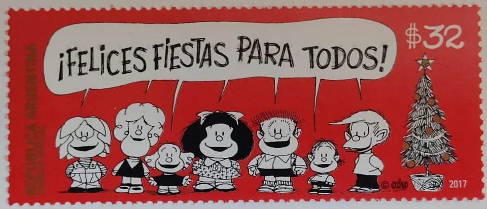 Argentina 2017 Navidad Christmas Mafalda Comic MNH - Image 1 of 1