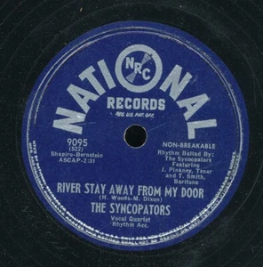 78tk-R&B vocal grp-NATIONAL 9095-The Syncopators-(River stay away from my door) - Bild 1 von 2