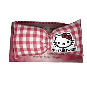 Creme Shop x Hello Kitty RED GINGHAM PLUSH SPA HEADBAND - Picture 1 of 4