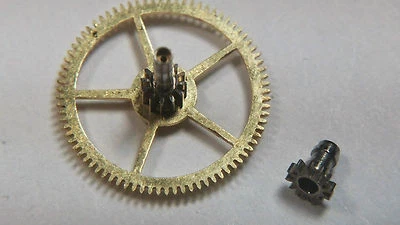 Valjoux 22 center wheel part # 206 + cannon pinion # 245 spare watch part used - Image 1 of 3