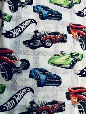 Novelty Mattel`s Hot Wheels Redlines Hot Rods Logo David Textiles 25"X16" - Image 1 of 4