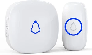 Wireless Doorbell, Adjustable Volume, 58 Chimes LED, 1000Ft Range, M520+F55 - Picture 1 of 12
