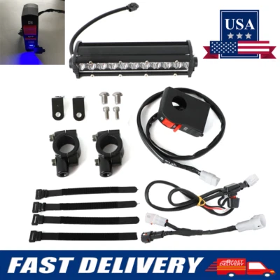 Kit USB de barra de luz de faros LED para Honda CRF110 Kawasaki KLX110 Yamaha TTR110E Foto 1 de 4