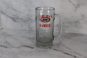 A & W ROOTBEER 1919 - 2014 95 YEARS ALL AMERICAN FOOD 7 INCH GLASS MUG! - Picture 1 of 4