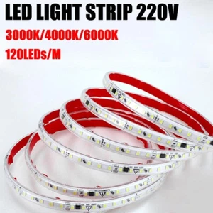 10m/32.8ft COB Strip Light 220V Flexible Tape Lights DIY 120LEDs/M 10MM Wide - Picture 1 of 18