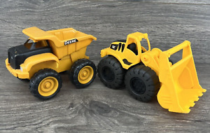 John Deere CAT Toddler Small Construction Toys - Dump Truck Loader Set of 2 - 4"