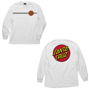 Santa Cruz Skateboard Longsleeve Shirt Classic Dot White