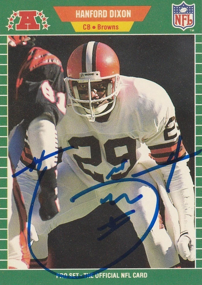 HANFORD DIXON CLEVELAND BROWNS  SIGNED 1989 PRO SET CARD #75 - Image 1 of 1